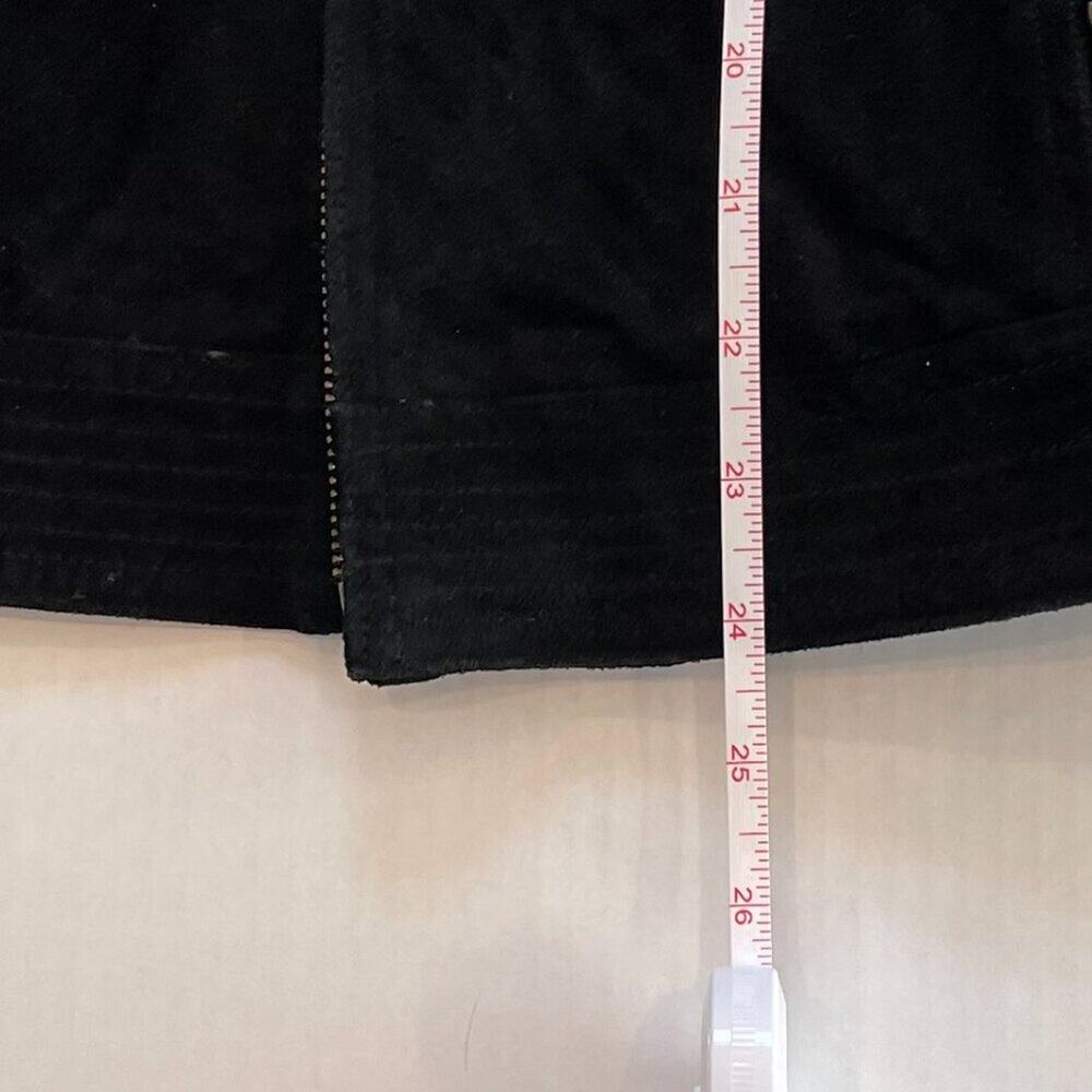 Valerie Stevens Black Suede Motocycle Jacket, Pockets, Size XL - Picture 11 of 12